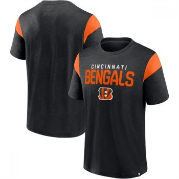 Men's Cincinnati Bengals Black/Orange Home Stretch Team T-Shirt Men's Cincinnati Bengals Black/Orange Home Stretch Team T-Shirt