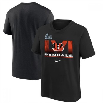 Men's Cincinnati Bengals Black Super Bowl LVI Champions T-Shirt Men's Cincinnati Bengals Black Super Bowl LVI Champions T-Shirt