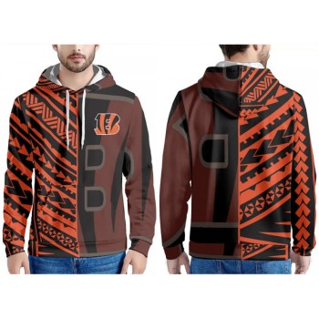 Men's Cincinnati Bengals Orange/Black Pullover Hoodie Men's Cincinnati Bengals Orange/Black Pullover Hoodie