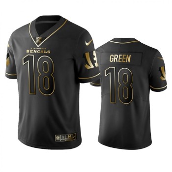 Men's Cincinnati Bengals #18 A.J. Green 2019 Black Gold Edition Stitched NFL Jersey Men's Cincinnati Bengals #18 A.J. Green 2019 Black Gold Edition Stitched NFL Jersey
