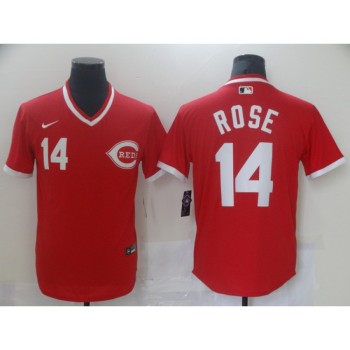 Men's Cincinnati Reds #14 Pete Rose Red Cool white Stitched Jersey Men's Cincinnati Reds #14 Pete Rose Red Cool white Stitched Jersey