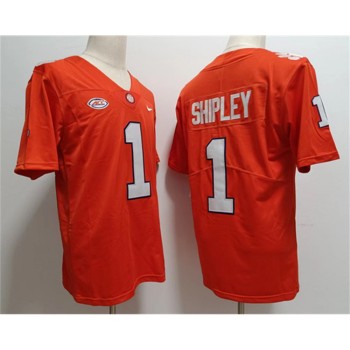 Men's Clemson Tigers #1 Will Shipley Orange Stitched Football Jersey Men's Clemson Tigers #1 Will Shipley Orange Stitched Football Jersey
