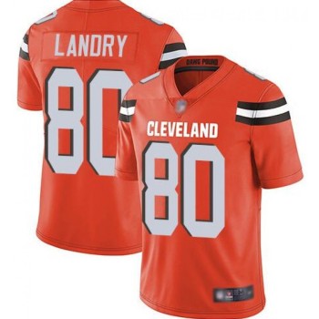 Men's Cleveland Browns #80 Jarvis Landry Orange Vapor Untouchable Limited Stitched Jersey