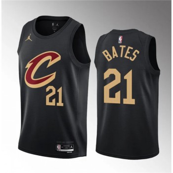 Men's Cleveland Cavaliers #21 Emoni Bates Black 2023 Draft Statement Edition Stitched Jersey Men's Cleveland Cavaliers #21 Emoni Bates Black 2023 Draft Statement Edition Stitched Jersey