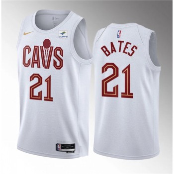 Men's Cleveland Cavaliers #21 Emoni Bates White 2023 Draft Association Edition Stitched Jersey Men's Cleveland Cavaliers #21 Emoni Bates White 2023 Draft Association Edition Stitched Jersey