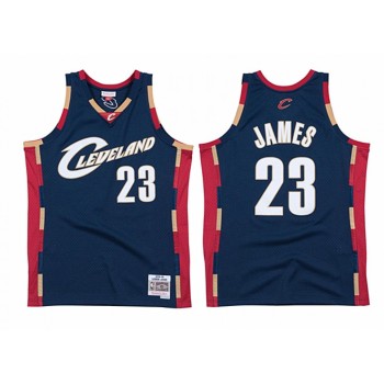 Men's Cleveland Cavaliers #23 LeBron James Navy 2008-09 City Edition Stitched Jersey Men's Cleveland Cavaliers #23 LeBron James Navy 2008-09 City Edition Stitched Jersey