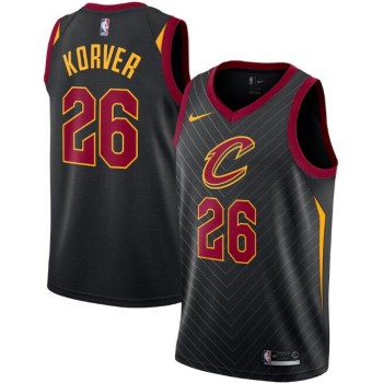 Men's Cleveland Cavaliers #26 Kyle Korver Black Statement Edition Swingman Stitched Jersey Men's Cleveland Cavaliers #26 Kyle Korver Black Statement Edition Swingman Stitched Jersey