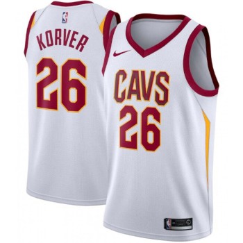 Men's Cleveland Cavaliers #26 Kyle Korver White Association Edition Swingman Stitched Jersey Men's Cleveland Cavaliers #26 Kyle Korver White Association Edition Swingman Stitched Jersey