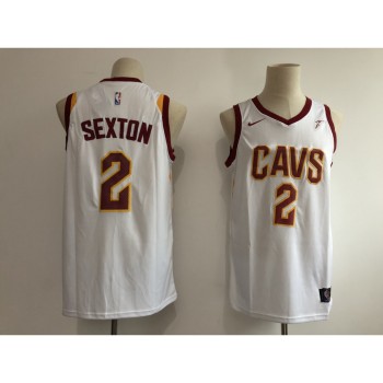 Men's Cleveland Cavaliers #2 Collin Sexton White Authentic Stitched Jersey Men's Cleveland Cavaliers #2 Collin Sexton White Authentic Stitched Jersey