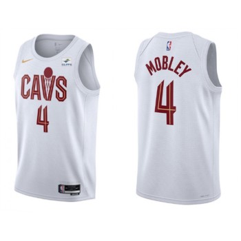 Men's Cleveland Cavaliers #4 Evan Mobley White Stitched Jersey Men's Cleveland Cavaliers #4 Evan Mobley White Stitched Jersey