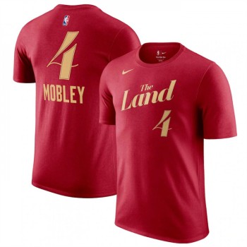 Men's Cleveland Cavaliers #4 Evan Mobley Wine 2023/24 City Edition Name & Number T-Shirt Men's Cleveland Cavaliers #4 Evan Mobley Wine 2023/24 City Edition Name & Number T-Shirt