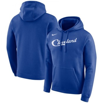 Men's Cleveland Cavaliers Blue City Edition Logo Essential Pullover Hoodie Men's Cleveland Cavaliers Blue City Edition Logo Essential Pullover Hoodie