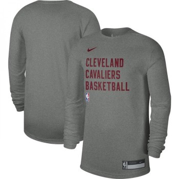 Men's Cleveland Cavaliers Heather Gray 2023/24 Legend On-Court Practice Long Sleeve T-Shirt Men's Cleveland Cavaliers Heather Gray 2023/24 Legend On-Court Practice Long Sleeve T-Shirt