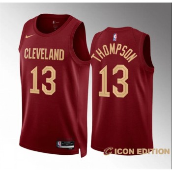 Men's Cleveland Cavaliers #13 Tristan Thompson Wine Icon Edition Stitched Jersey Men's Cleveland Cavaliers #13 Tristan Thompson Wine Icon Edition Stitched Jersey
