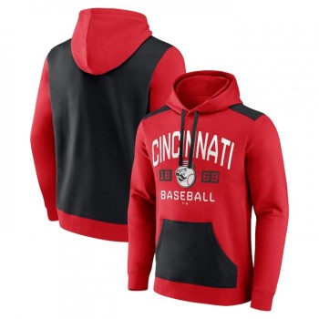 Men's Cleveland Guardians Navy/Red Chip in Pullover Hoodie Men's Cleveland Guardians Navy/Red Chip in Pullover Hoodie