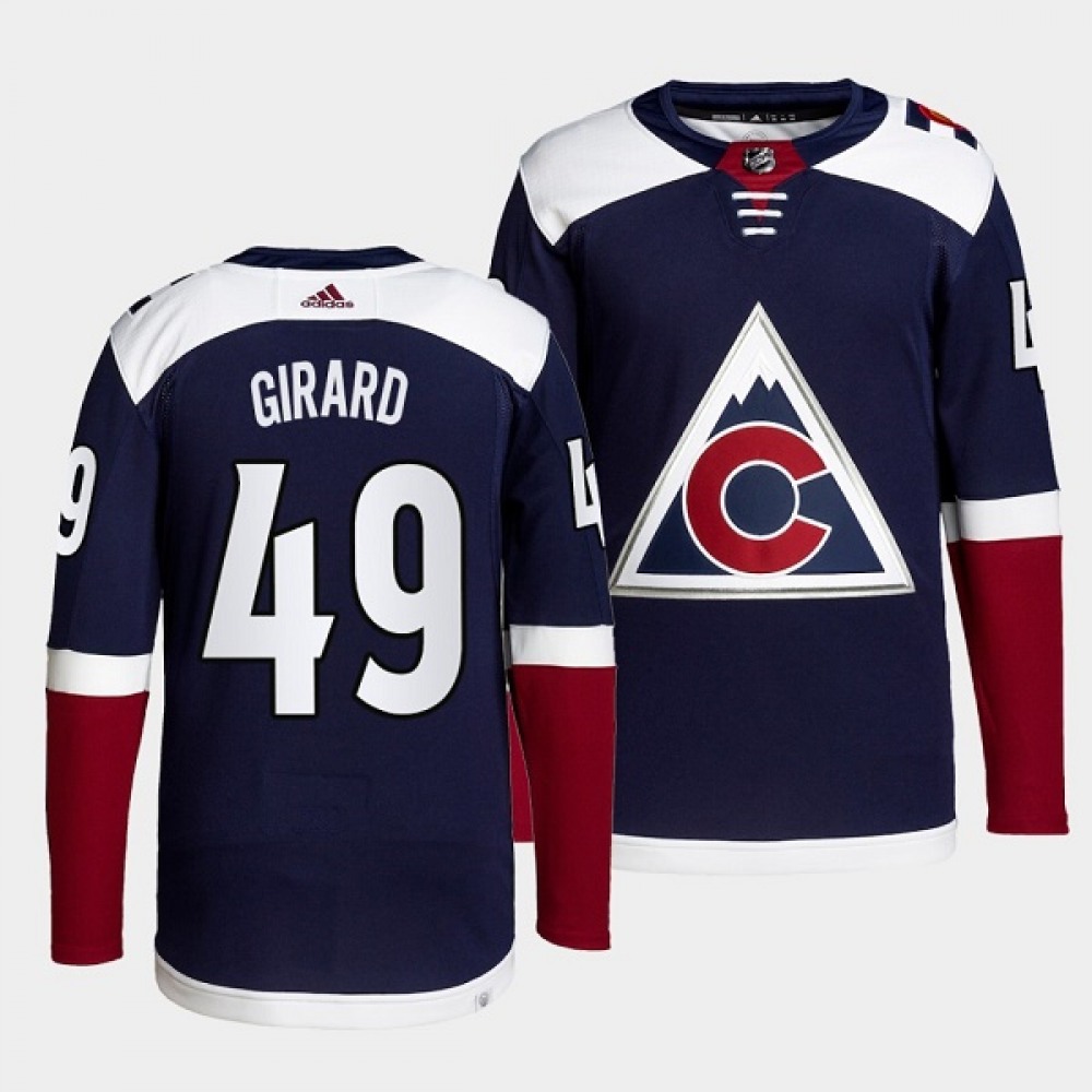 Men's Colorado Avalanche #49 Sam Girard Navy Stitched Jersey