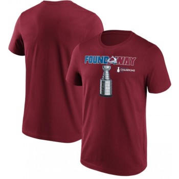 Men's Colorado Avalanche Burgundy 2022 Stanley Cup Champions Jersey T-Shirt Men's Colorado Avalanche Burgundy 2022 Stanley Cup Champions Jersey T-Shirt