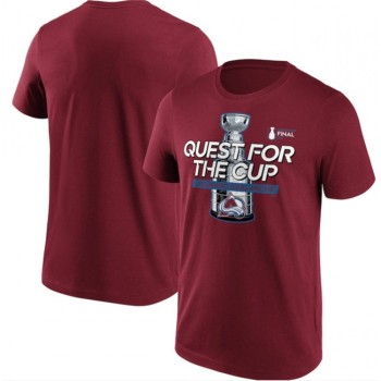 Men's Colorado Avalanche Burgundy 2022 Stanley Cup Champions Jersey T-Shirt Men's Colorado Avalanche Burgundy 2022 Stanley Cup Champions Jersey T-Shirt