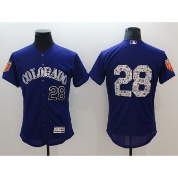 Men's Colorado Rockies #28 Nolan Arenado 2018 Spring Training Flexbase Stitched MLB Jersey Men's Colorado Rockies #28 Nolan Arenado 2018 Spring Training Flexbase Stitched MLB Jersey