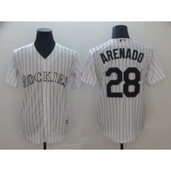 Men's Colorado Rockies #28 Nolan Arenado White Cool Base Stitched MLB Jersey Men's Colorado Rockies #28 Nolan Arenado White Cool Base Stitched MLB Jersey