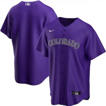 Men's Colorado Rockies Blank Purple Cool Base Stitched Jersey Men's Colorado Rockies Blank Purple Cool Base Stitched Jersey
