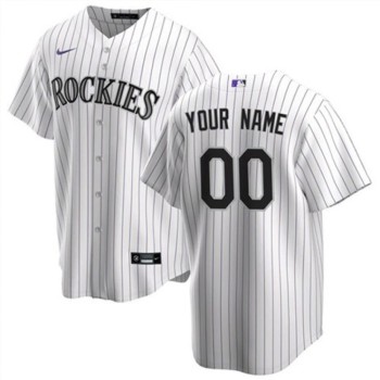 Youth Colorado Rockies White Stitched Baseball Custom Jersey