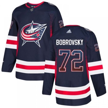 Men's Columbus Blue Jackets #72 Sergei Bobrovsky Navy Drift Fashion Stitched NHL Jersey Men's Columbus Blue Jackets #72 Sergei Bobrovsky Navy Drift Fashion Stitched NHL Jersey