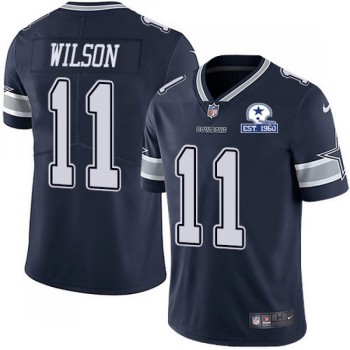 Men's Dallas Cowboys #11 Cedrick Wilson Navy With Established In 1960 Patch Limited Stitched Jersey Men's Dallas Cowboys #11 Cedrick Wilson Navy With Established In 1960 Patch Limited Stitched Jersey