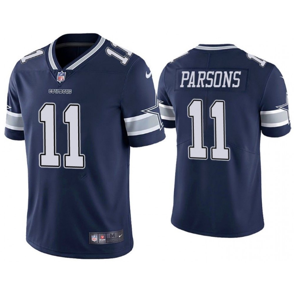 Men's Dallas Cowboys #11 Micah Parsons Navy 2021 NFL Draft Vapor Limited Stitched Jersey