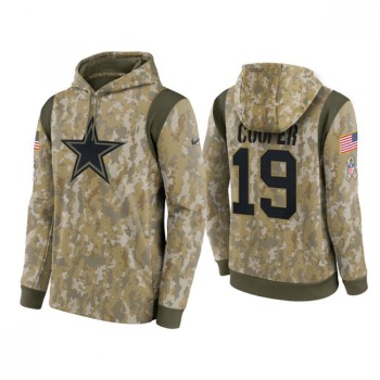 Men's Dallas Cowboys #19 Amari Cooper Camo 2021 Salute To Service Therma Performance Pullover Hoodie Men's Dallas Cowboys #19 Amari Cooper Camo 2021 Salute To Service Therma Performance Pullover Hoodie