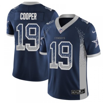 Men's Dallas Cowboys #19 Amari Cooper Navy Blue 2018 Drift Fashion Color Rush Limited Stitched NFL Jersey Men's Dallas Cowboys #19 Amari Cooper Navy Blue 2018 Drift Fashion Color Rush Limited Stitched NFL Jersey