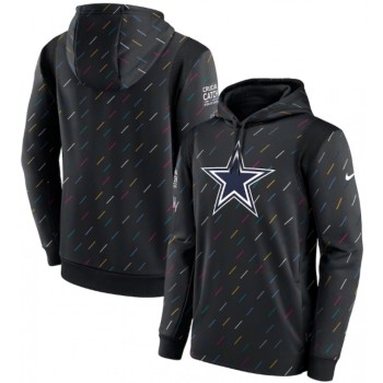 Men's Dallas Cowboys 2021 Charcoal Crucial Catch Therma Pullover Hoodie Men's Dallas Cowboys 2021 Charcoal Crucial Catch Therma Pullover Hoodie