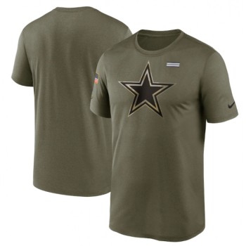 Men's Dallas Cowboys 2021 Olive Salute To Service Legend Performance T-Shirt Men's Dallas Cowboys 2021 Olive Salute To Service Legend Performance T-Shirt