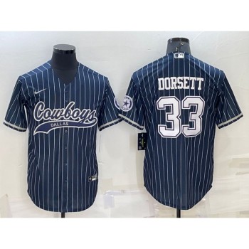 Men's Dallas Cowboys #33 Tony Dorsett Navy With Patch Cool Base Stitched Baseball Jersey Men's Dallas Cowboys #33 Tony Dorsett Navy With Patch Cool Base Stitched Baseball Jersey
