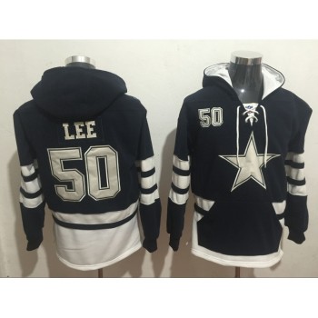Men's Dallas Cowboys #50 Sean Lee Navy Blue All Stitched NFL Hoodie Sweatshirt Men's Dallas Cowboys #50 Sean Lee Navy Blue All Stitched NFL Hoodie Sweatshirt