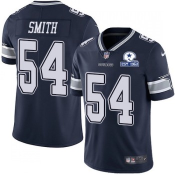 Men's Dallas Cowboys #54 Jaylon Smith Navy With Established In 1960 Patch Limited Stitched Jersey Men's Dallas Cowboys #54 Jaylon Smith Navy With Established In 1960 Patch Limited Stitched Jersey