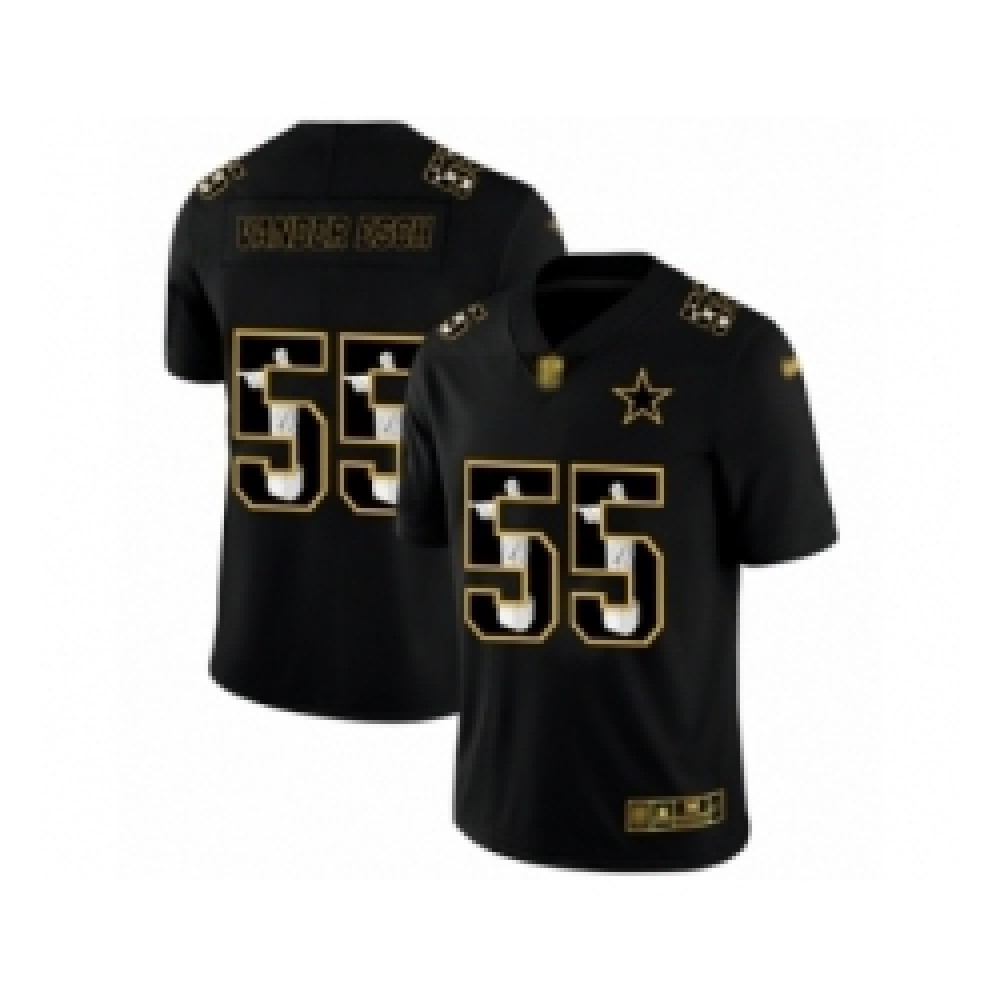 Men's Dallas Cowboys #55 Leighton Vander Esch Black Jesus Faith Edition Limited Stitched Jersey