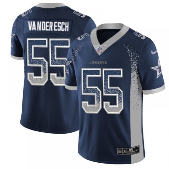 Men's Dallas Cowboys #55 Leighton Vander Esch Navy Blue 2018 Drift Fashion Color Rush Limited Stitched NFL Jersey Men's Dallas Cowboys #55 Leighton Vander Esch Navy Blue 2018 Drift Fashion Color Rush Limited Stitched NFL Jersey