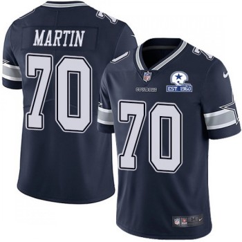 Men's Dallas Cowboys #70 Zack Martin Navy With Established In 1960 Patch Limited Stitched Jersey Men's Dallas Cowboys #70 Zack Martin Navy With Established In 1960 Patch Limited Stitched Jersey