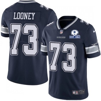 Men's Dallas Cowboys #73 Joe Looney Navy With Established In 1960 Patch Limited Stitched Jersey Men's Dallas Cowboys #73 Joe Looney Navy With Established In 1960 Patch Limited Stitched Jersey