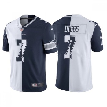 Men's Dallas Cowboys #7 Trevon Diggs Navy White Split Vapor Untouchable Limited Stitched Jersey Men's Dallas Cowboys #7 Trevon Diggs Navy White Split Vapor Untouchable Limited Stitched Jersey