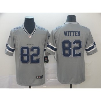 Men's Dallas Cowboys #82 Jason Witten Gray Inverted Legend Stitched NFL Jersey