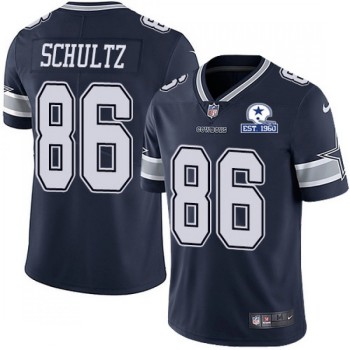 Men's Dallas Cowboys #86 Dalton Schultz Navy With Established In 1960 Patch Limited Stitched Jersey Men's Dallas Cowboys #86 Dalton Schultz Navy With Established In 1960 Patch Limited Stitched Jersey