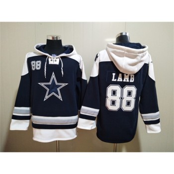 Men's Dallas Cowboys #88 CeeDee Lamb Navy Ageless Must-Have Lace-Up Pullover Hoodie Men's Dallas Cowboys #88 CeeDee Lamb Navy Ageless Must-Have Lace-Up Pullover Hoodie