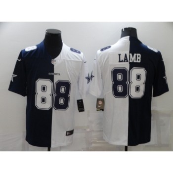 Men's Dallas Cowboys #88 CeeDee Lamb Navy White Split Vapor Untouchable Limited Stitched Jersey Men's Dallas Cowboys #88 CeeDee Lamb Navy White Split Vapor Untouchable Limited Stitched Jersey