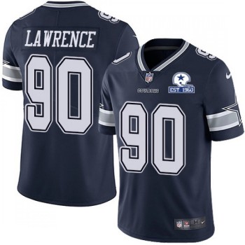 Men's Dallas Cowboys #90 Demarcus Lawrence Navy With Established In 1960 Patch Limited Stitched Jersey Men's Dallas Cowboys #90 Demarcus Lawrence Navy With Established In 1960 Patch Limited Stitched Jersey