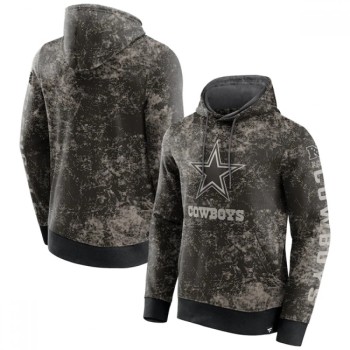 Men's Dallas Cowboys Black/Gray Blackout Tonal Pullover Hoodie Men's Dallas Cowboys Black/Gray Blackout Tonal Pullover Hoodie