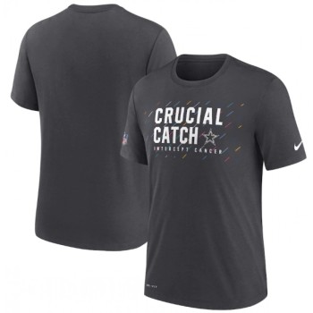Men's Dallas Cowboys Charcoal 2021 Crucial Catch Performance T-Shirt Men's Dallas Cowboys Charcoal 2021 Crucial Catch Performance T-Shirt