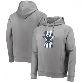 Men's Dallas Cowboys Gray New Era Training Camp Raglan Pullover Hoodie Men's Dallas Cowboys Gray New Era Training Camp Raglan Pullover Hoodie