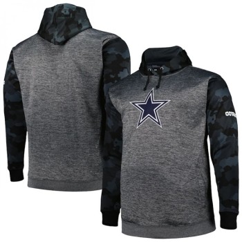 Men's Dallas Cowboys Heather Charcoal Big & Tall Camo Pullover Hoodie Men's Dallas Cowboys Heather Charcoal Big & Tall Camo Pullover Hoodie